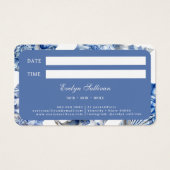 青エレガント貝アポイントメントカード (裏面)