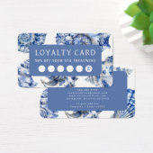 青エレガント貝ロイヤリティカード (デスク)