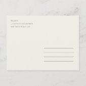 青エレガント野花水彩モノグラムクレスト 案内ポストカード (裏面)