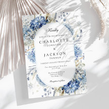 青エレガント野草水彩フローラ結婚ズ