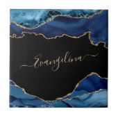 青エレガント金ゴールドエージェントのスクリプト名 タイル (正面)