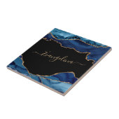 青エレガント金ゴールドエージェントのスクリプト名 タイル (側面)