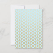 青エレガント金ゴールドベビー《キリスト教》洗礼式や命名式招待状 招待状 (裏面)