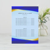 青エレガント金ゴールド価格表 メニュー (スタンド正面)