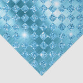 青エレガント金市松模様に属グリッター 薄葉紙 (詳細)