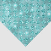 青エレガント金市松模様に属グリッター 薄葉紙 (詳細)