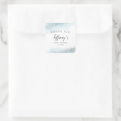 青エレガント銀ベビーシャワー スクエアシール (バッグ)