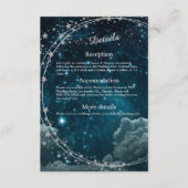 青エレガント銀河系ス結婚カイズ エンクロージャーカード (正面)