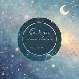 青エレガント銀河系ス結婚カイズ ラウンドシール