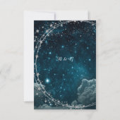 青エレガント銀河系ス結婚カイズ 出欠カード (裏面)