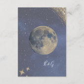 青エレガント銀河系天結婚空 エンクロージャーカード (裏面)