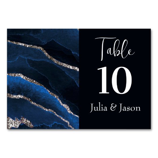 青エレガント銀瑪瑙 テーブルナンバー (正面)