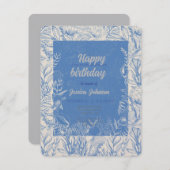 青エレガント雲母 エンクロージャーカード (正面/裏面)