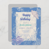 青エレガント雲母 エンクロージャーカード (正面/裏面)