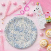 青エレガント雲母 ペーパープレート (パーティー)