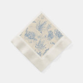 青エレガント雲母 縁ありカクテルナプキン (角)