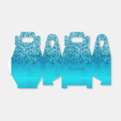 青エレガント霜スパークルゲーブルビーフボックス フェイバーボックス (折り畳みなし)