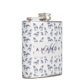 青エレガント馬のモノグラムのイニシャル フラスク (右)