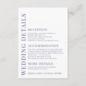 青エレガント黄の花結婚の詳細 エンクロージャーカード (正面)