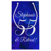 青エレガント55王室のと除退職した外パーティー スモールペーパーバッグ (裏面)