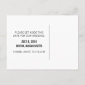 青オタク系の色の眼鏡はがきを保存 案内ポストカード (裏面)