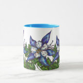 青オダマキ（植物） マグカップ (中央)