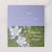 青オダマキ（植物）結婚の花 プレイスカード (外部開封)