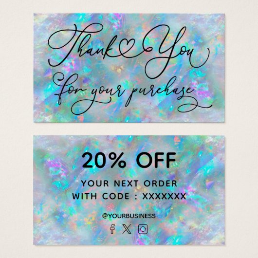 青オパールご購入ありがとうございます (正面&裏面)