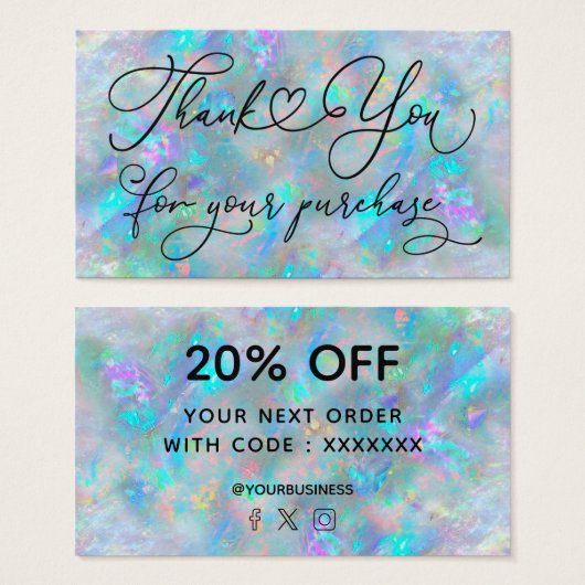 青オパールをご購入いただきありがとうございます (正面&裏面)