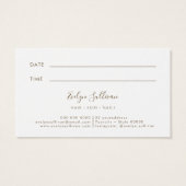 青オパールデザインアポイントメントカード (裏面)