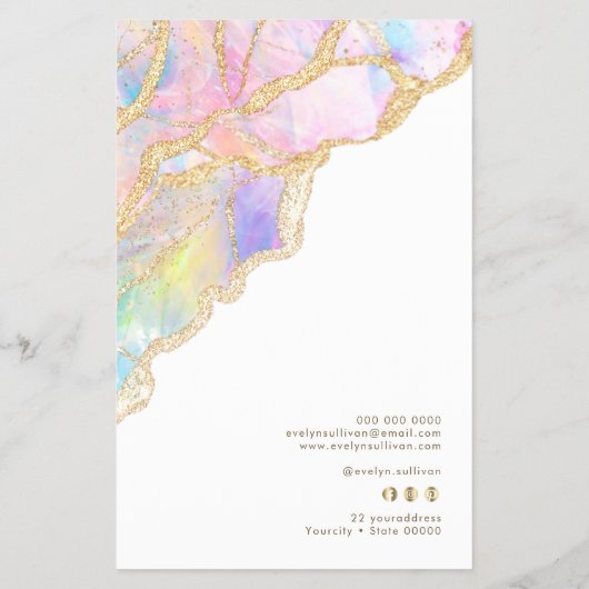 青オパールデザイン価格表チラシ チラシ (裏面)