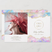 青オパールデザイン2折パンフレット (正面/裏面)