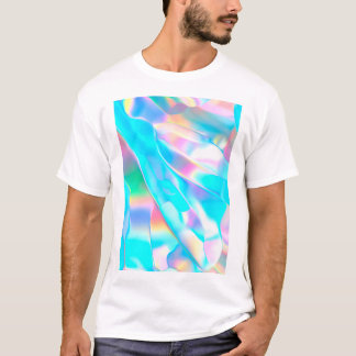 青オパール虹色 Tシャツ