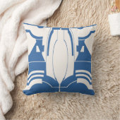 青オフ – 白モザイク地中海のクラシカルク クッション (ブランケット)