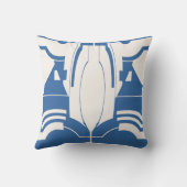 青オフ – 白モザイク地中海のクラシカルク クッション (裏面)