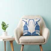 青オフ – 白モザイク地中海のクラシカルク クッション (椅子)