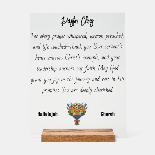 青オラン花の牧師の鑑賞アクリルサイン アクリルサイン (正面)