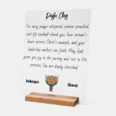 青オラン花の牧師の鑑賞アクリルサイン アクリルサイン (傾斜)