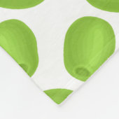 青オリーブ模様 フリースブランケット (角)