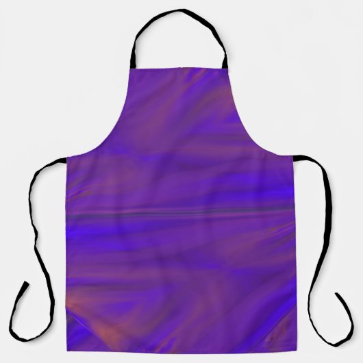 青オレンジと紫の抽象デザイン模様 エプロン (正面)