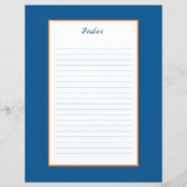 青オレンジ色のタイルバインダー用のスペインのデバイダーページ (裏面)