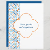 青オレンジ色のタイルバインダー用のスペインのデバイダーページ (正面/裏面)