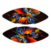 青オレンジ色のフローラモダン抽象芸術アートパターン#03 アメリカンフットボール (パネル)