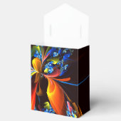 青オレンジ色のフローラモダン抽象芸術アートパターン#03 フェイバーボックス (オープン)