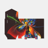 青オレンジ色のフローラモダン抽象芸術アートパターン#03 フェイバーボックス (折り畳みなし)