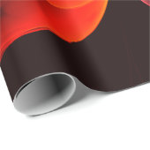 青オレンジ色のフローラモダン抽象芸術アートパターン#03 ラッピングペーパー (ロールコーナー)