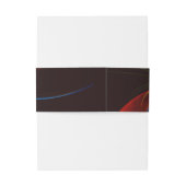 青オレンジ色のフローラモダン抽象芸術アートパターン#03 招待状ベリーバンド (裏面例)