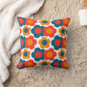 青オ名門私立校風のレンジヒッピー花柄 クッション (ブランケット)