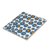 青オ名門私立校風のレンジヒッピー花柄 タイル (側面)