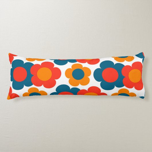 青オ名門私立校風のレンジヒッピー花柄 ボディピロー (正面)